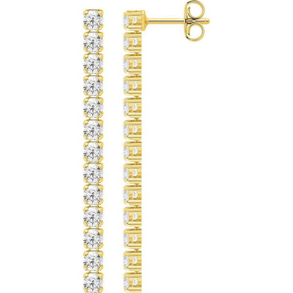 Boucles d'Oreilles  Plaqué Or Oxyde de Zirconium