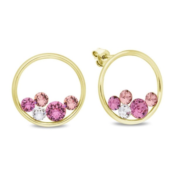 Boucles d'Oreilles  Acier cristaux Swarovski