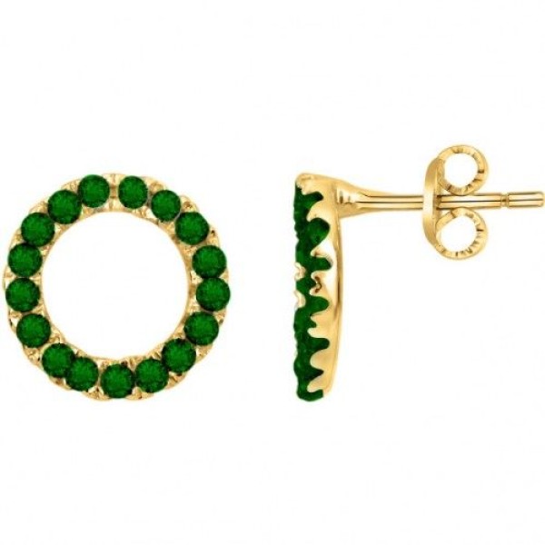 Boucles d'Oreilles  Plaqué Or Oxyde de Zirconium