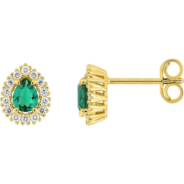 Boucles d'Oreilles  Or 375/1000 Diamant Synthétique