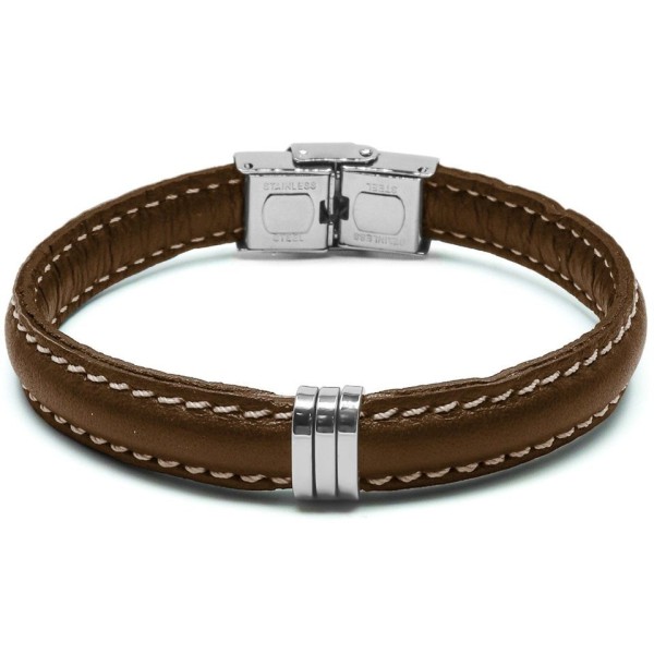 Bracelet  Acier Cuir