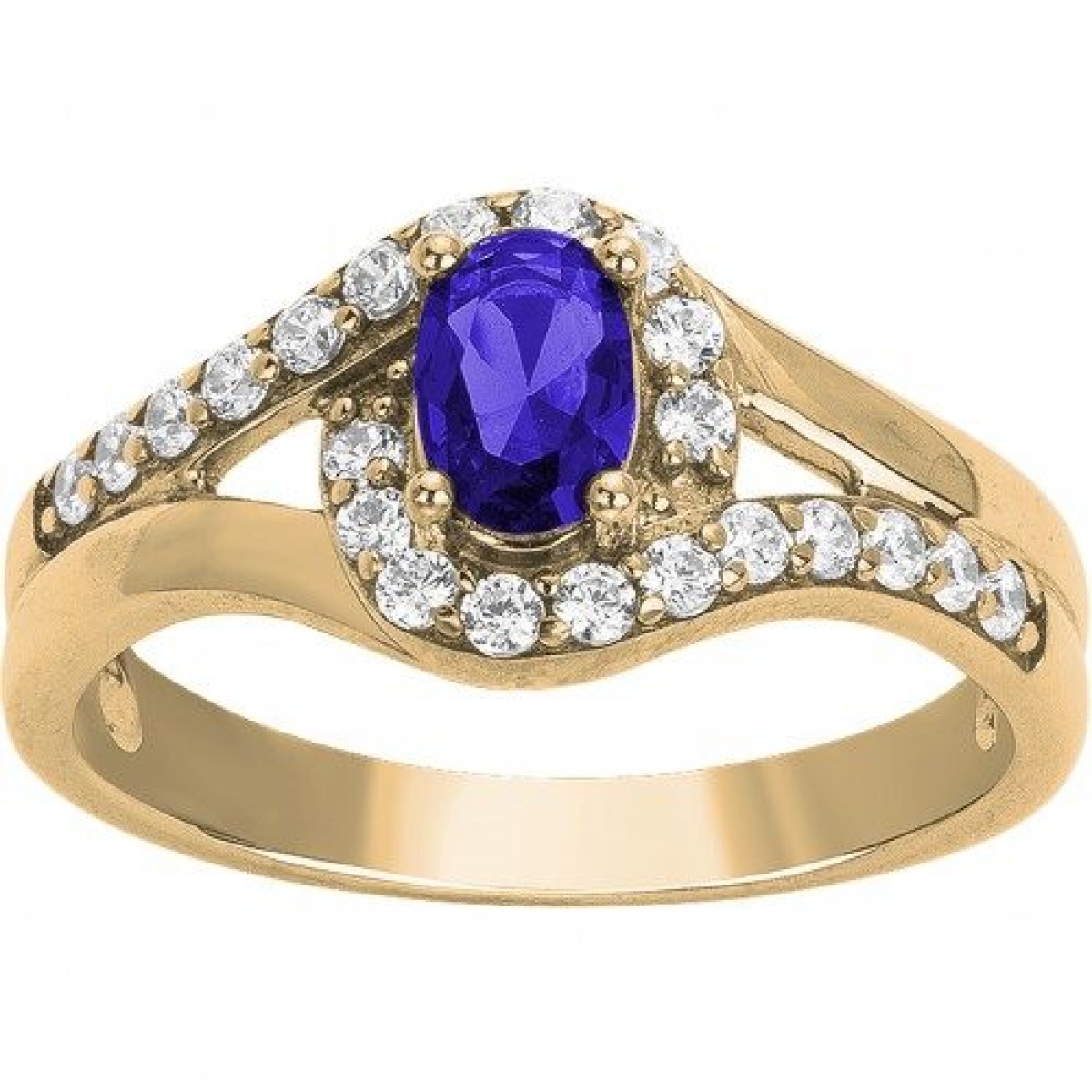 Bague  Plaqué Or Oxyde de Zirconium