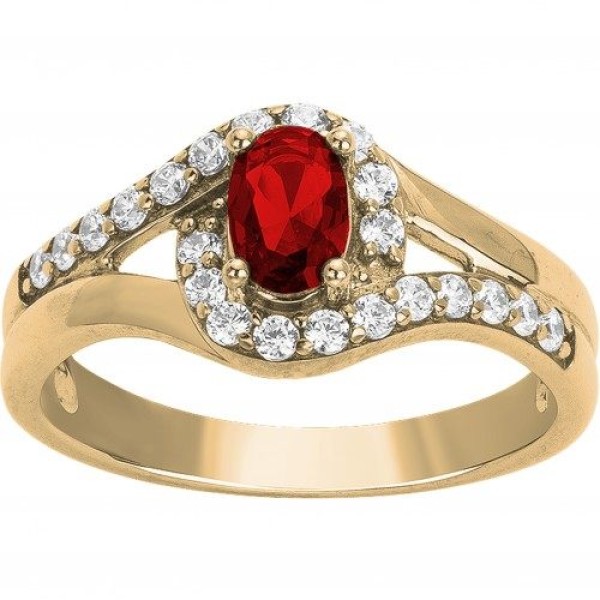 Bague  Plaqué Or Oxyde de Zirconium