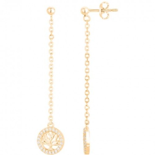 Boucles d'Oreilles  Plaqué Or Oxyde de Zirconium