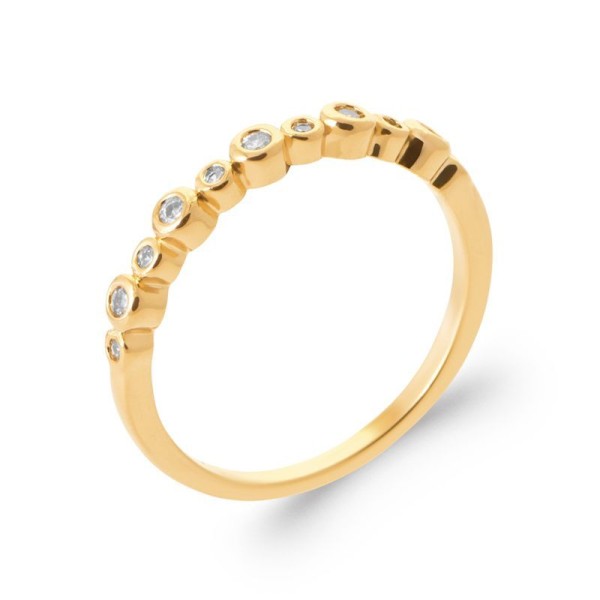 Bague  Plaqué Or Oxyde de Zirconium