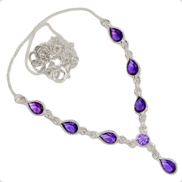 Collier  Argent 925/1000 Améthyste
