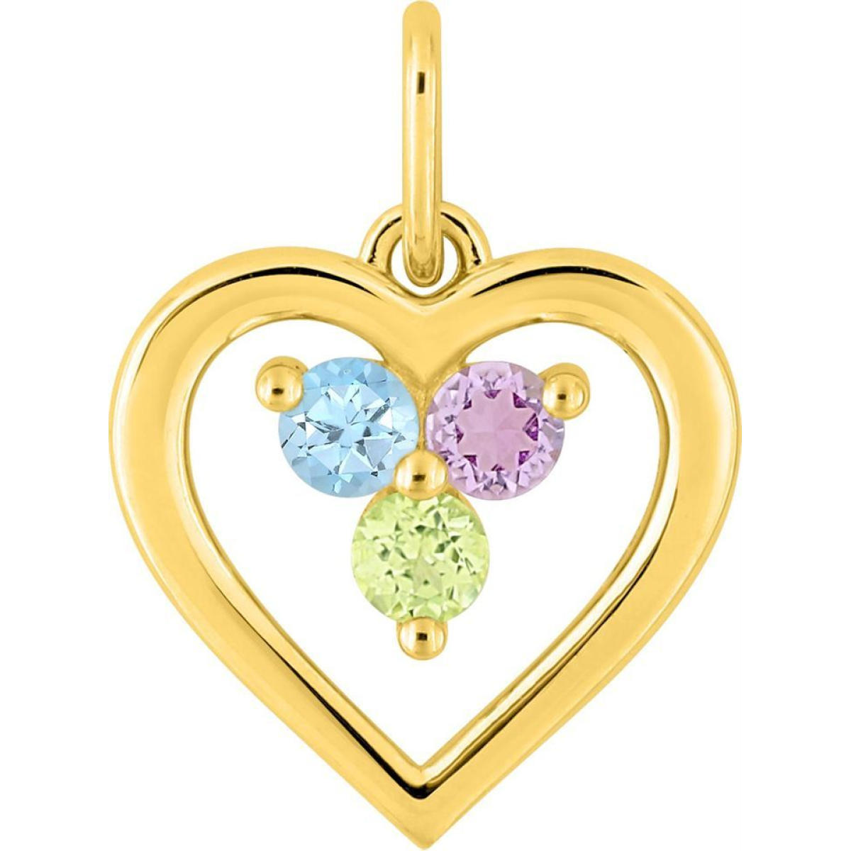 Pendentif  Or 375/1000 Multipierres