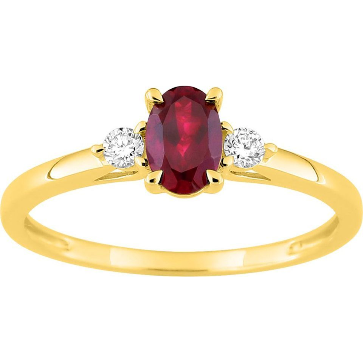 Bague  Or 375/1000 Diamant Synthétique