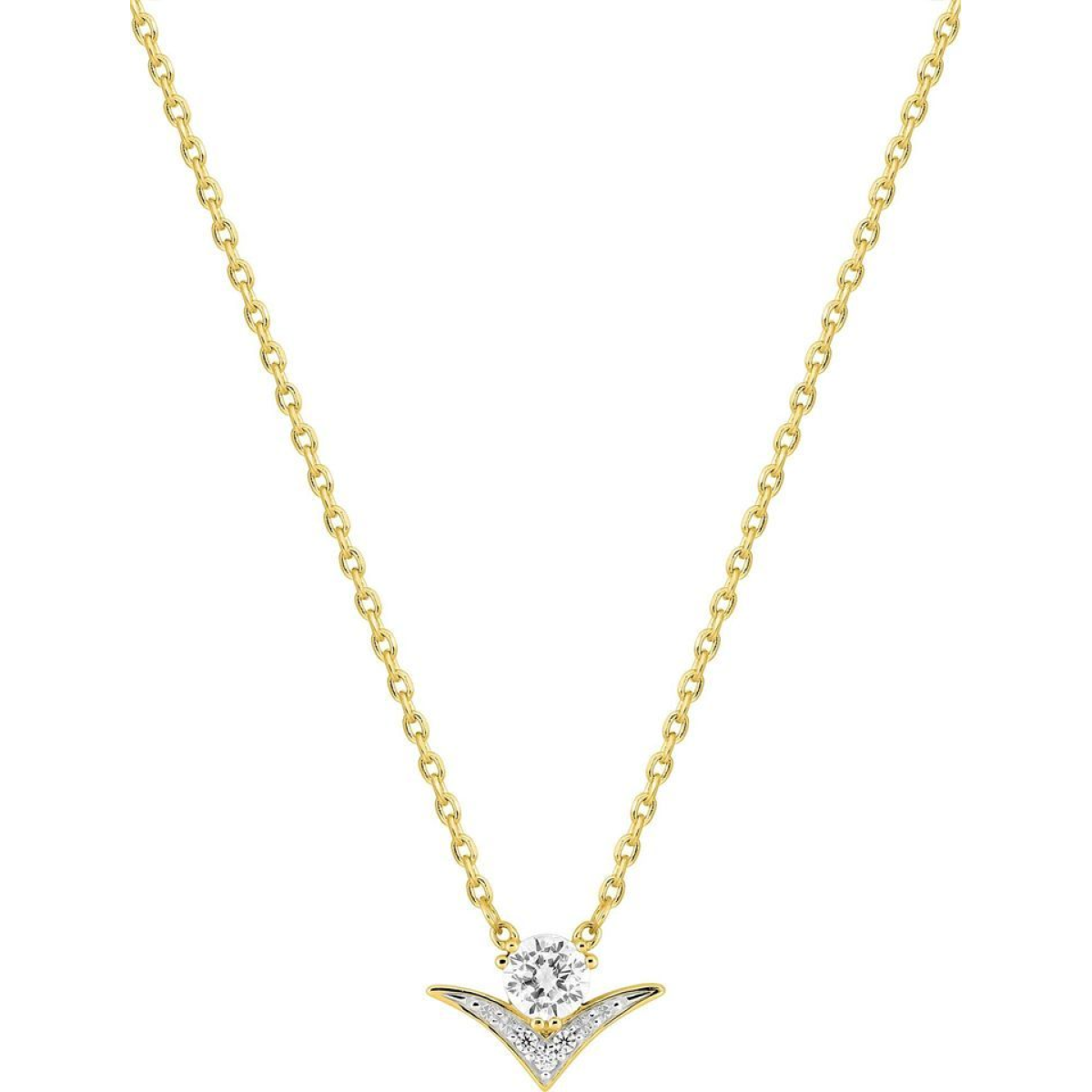 Collier  Plaqué Or Oxyde de Zirconium