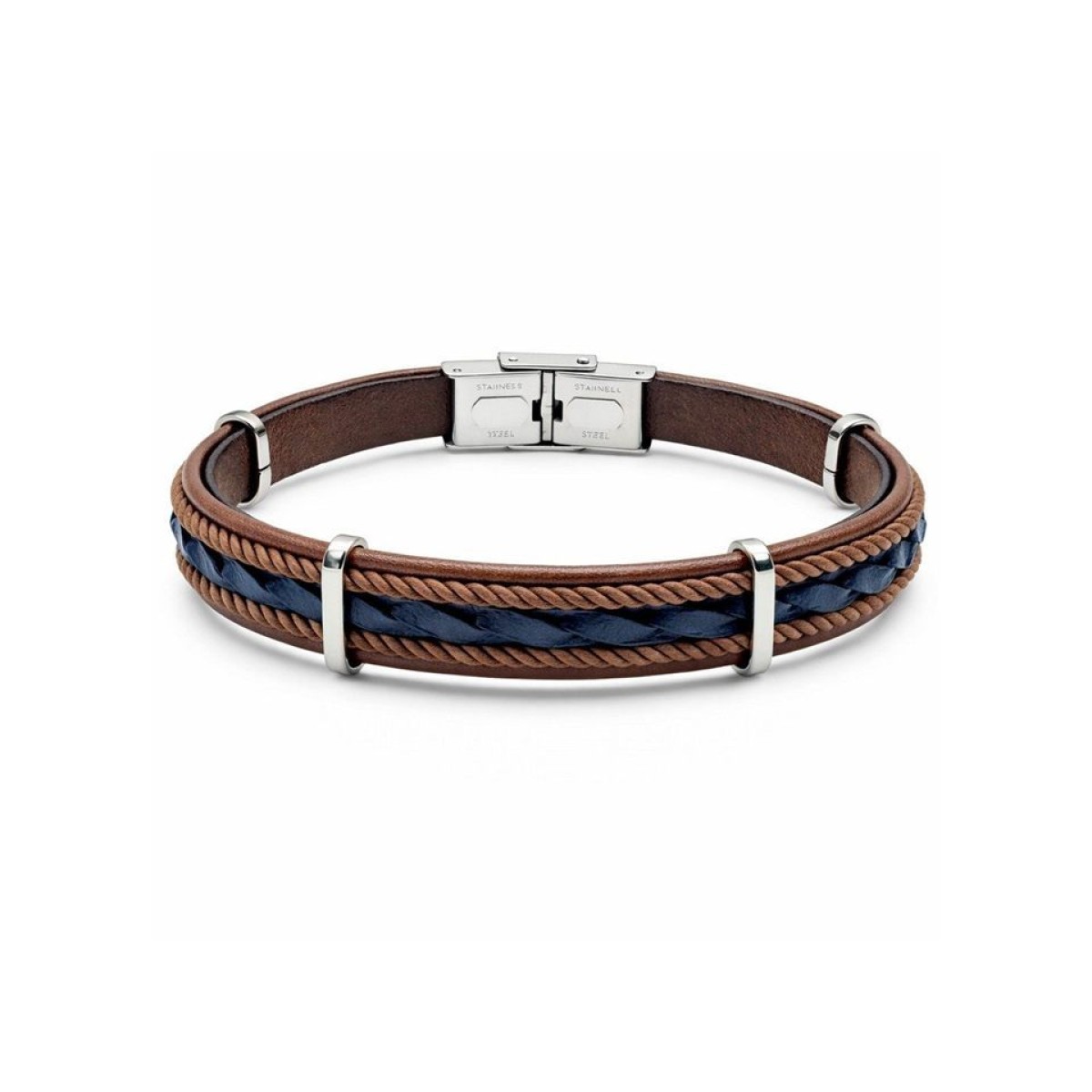 Bracelet  Acier Cuir