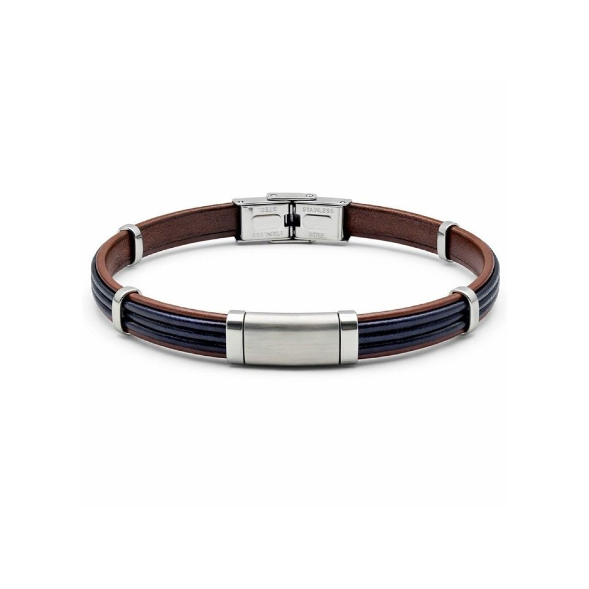 Bracelet  Acier Cuir