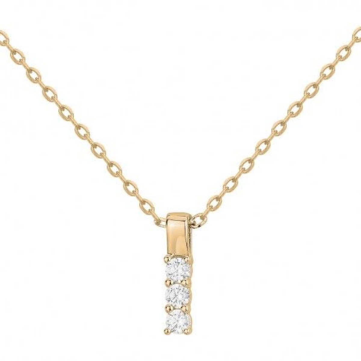 Collier  Plaqué Or Oxyde de Zirconium