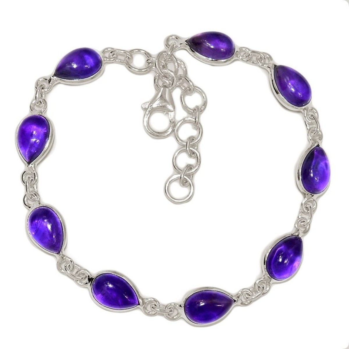 Bracelet  Argent 925/1000 Améthyste