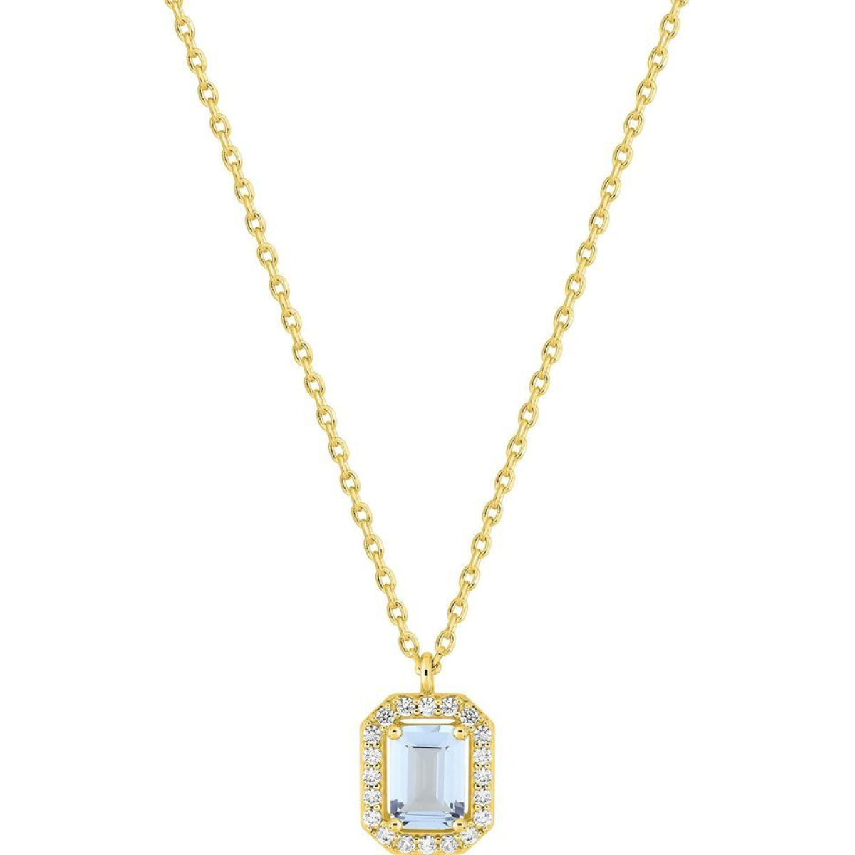 Collier  Plaqué Or Oxyde de Zirconium