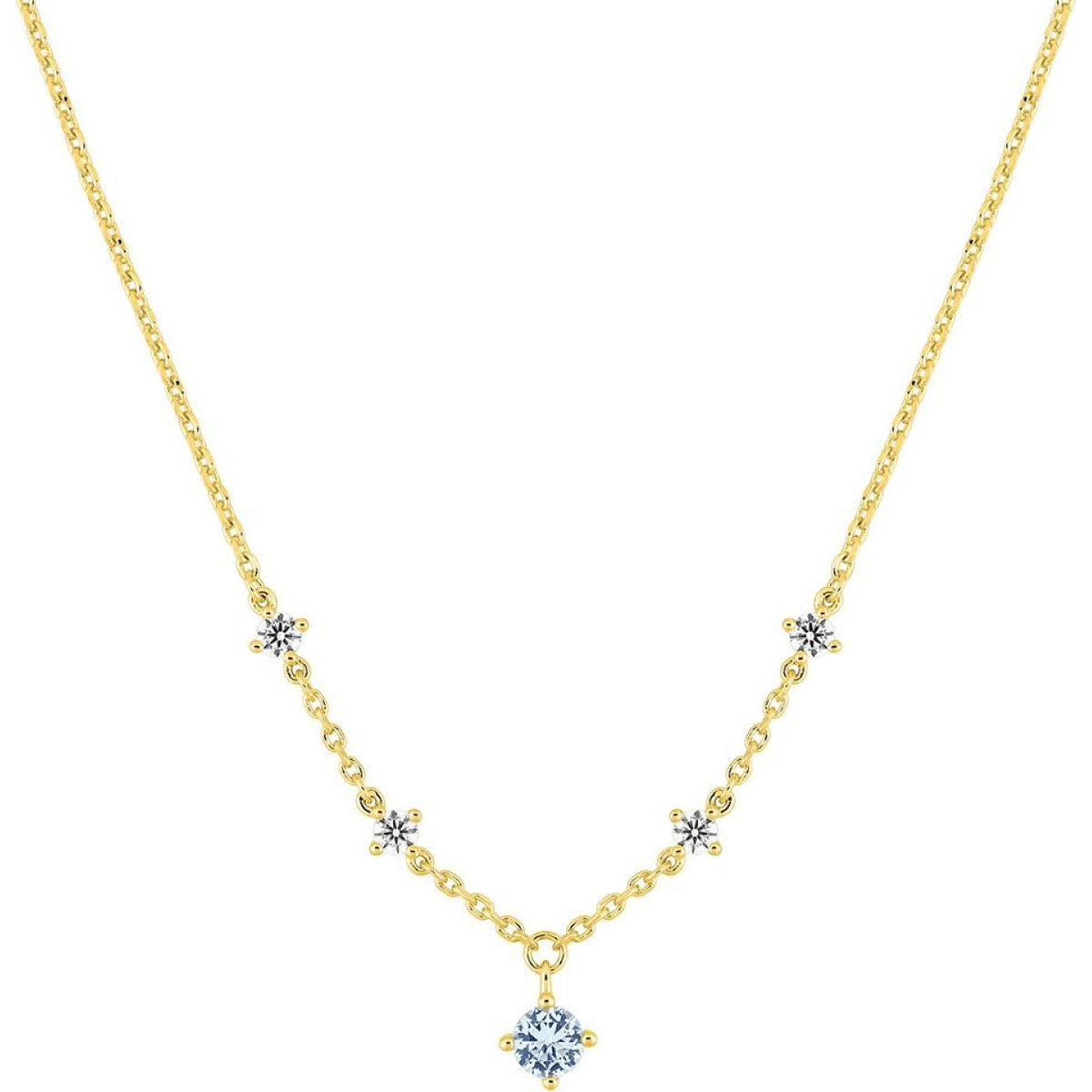 Collier  Plaqué Or Oxyde de Zirconium