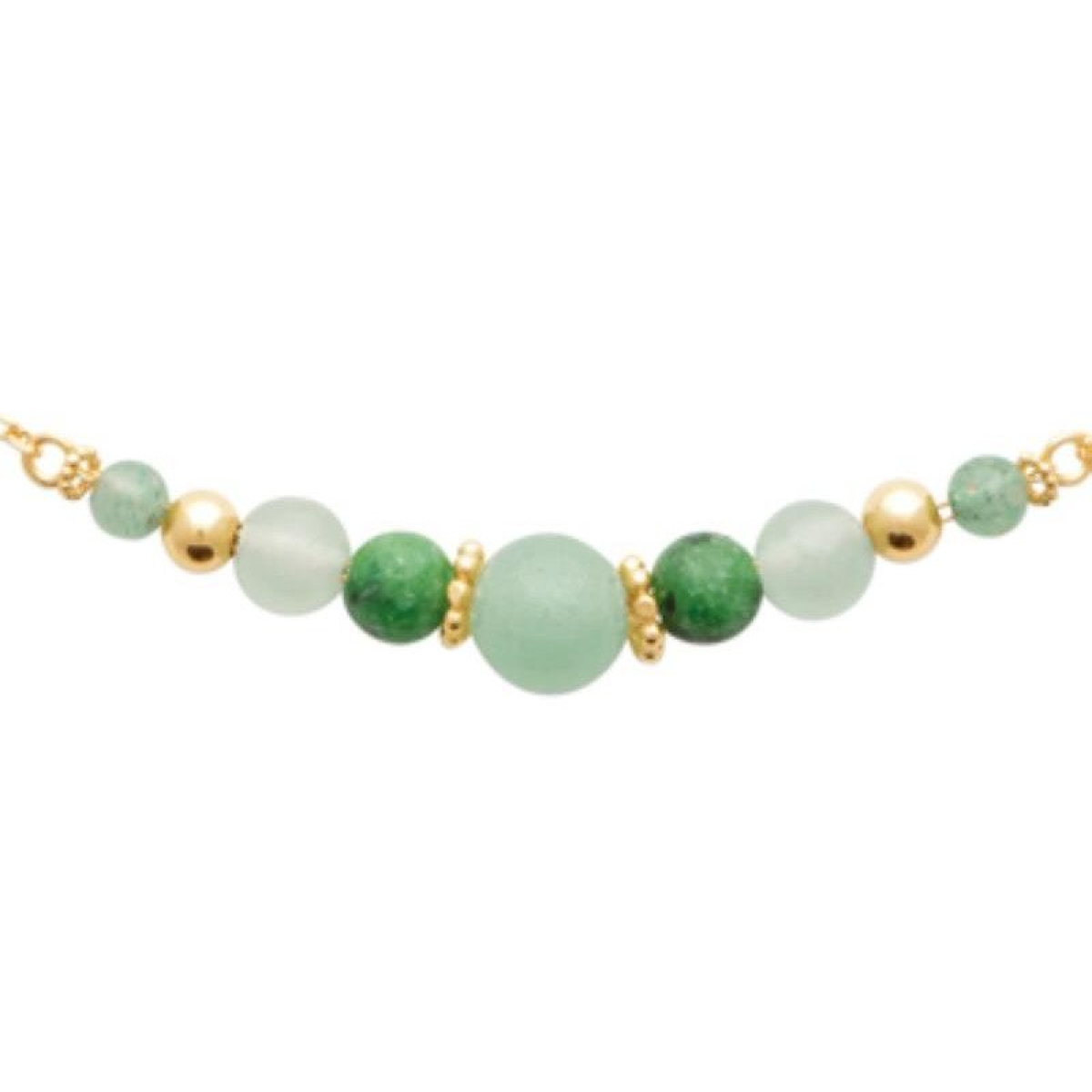 Collier  Plaqué Or Pierre Naturelle