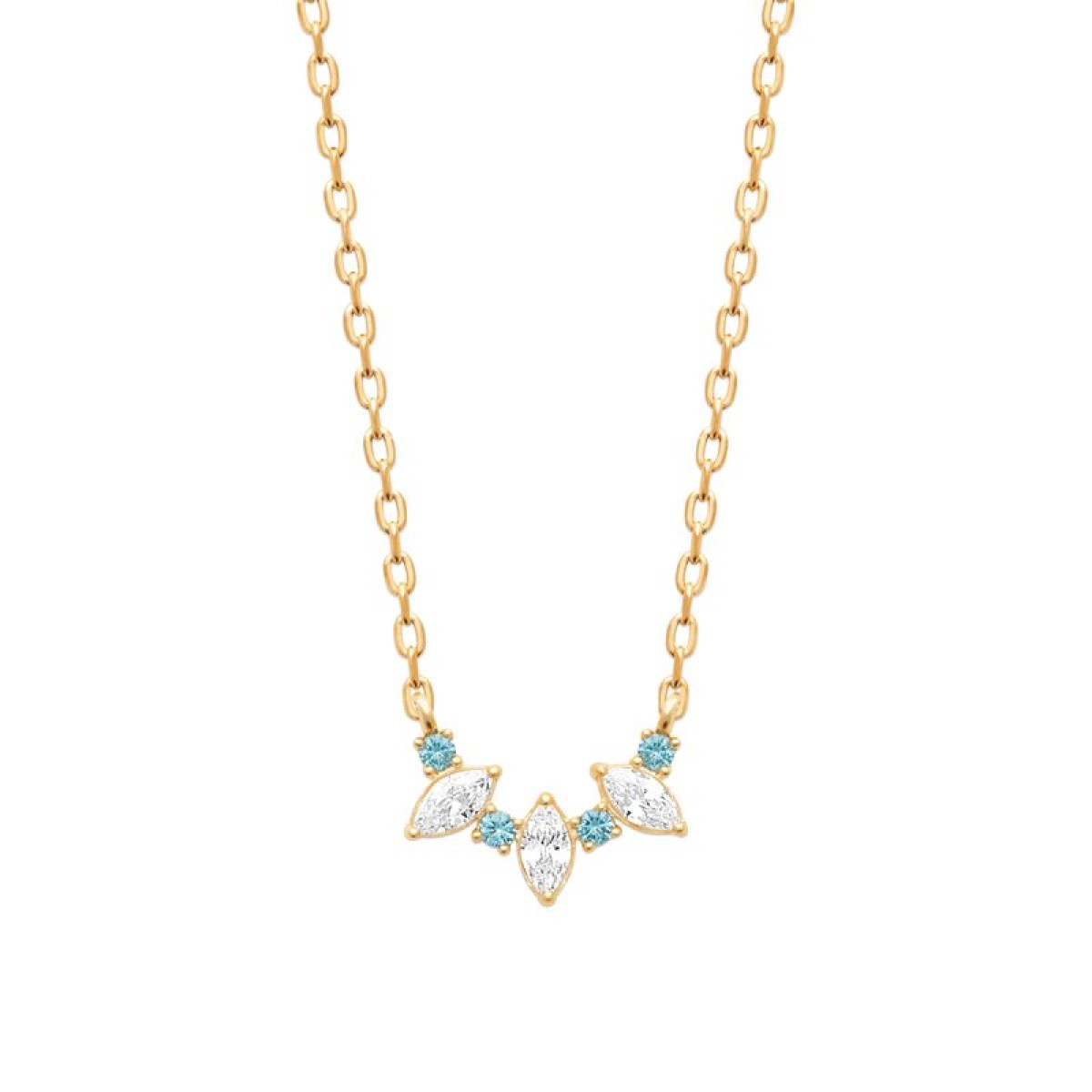 Collier  Plaqué Or Oxyde de Zirconium