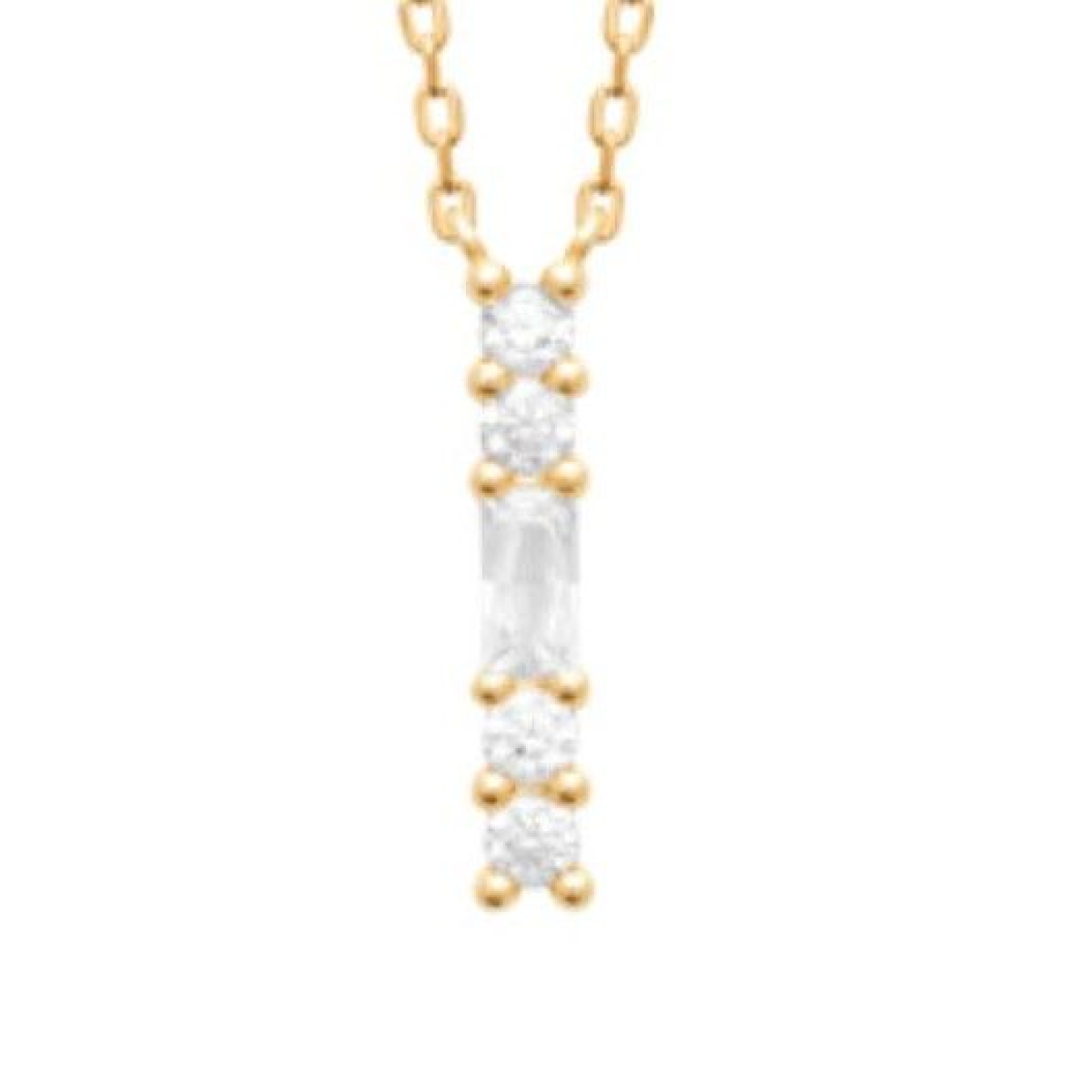 Collier  Plaqué Or Oxyde de Zirconium