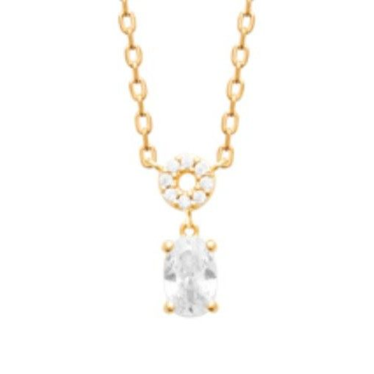 Collier  Plaqué Or Oxyde de Zirconium