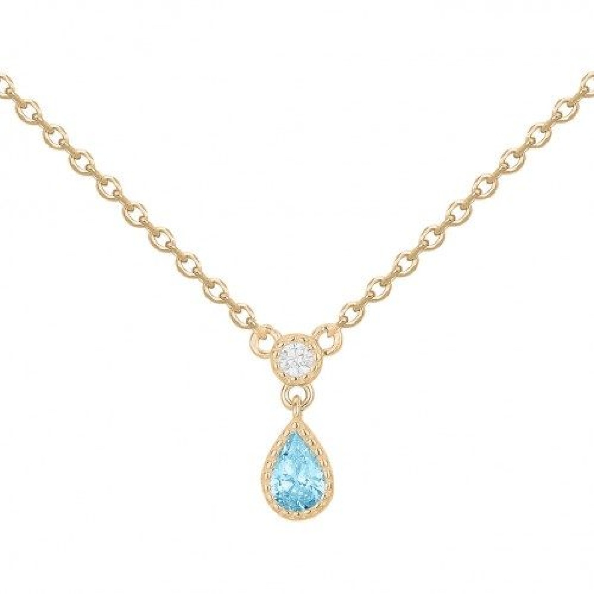 Collier  Plaqué Or Oxyde de Zirconium